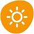Sun icon.