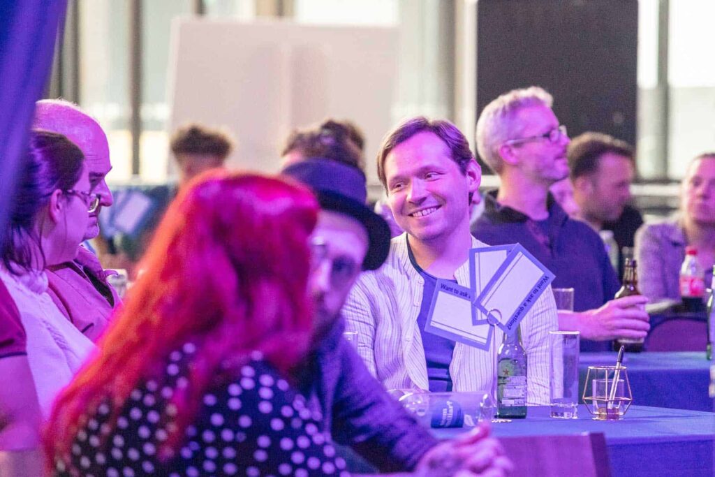 Attendees At Science Speakeasy Inside The Science Centre.