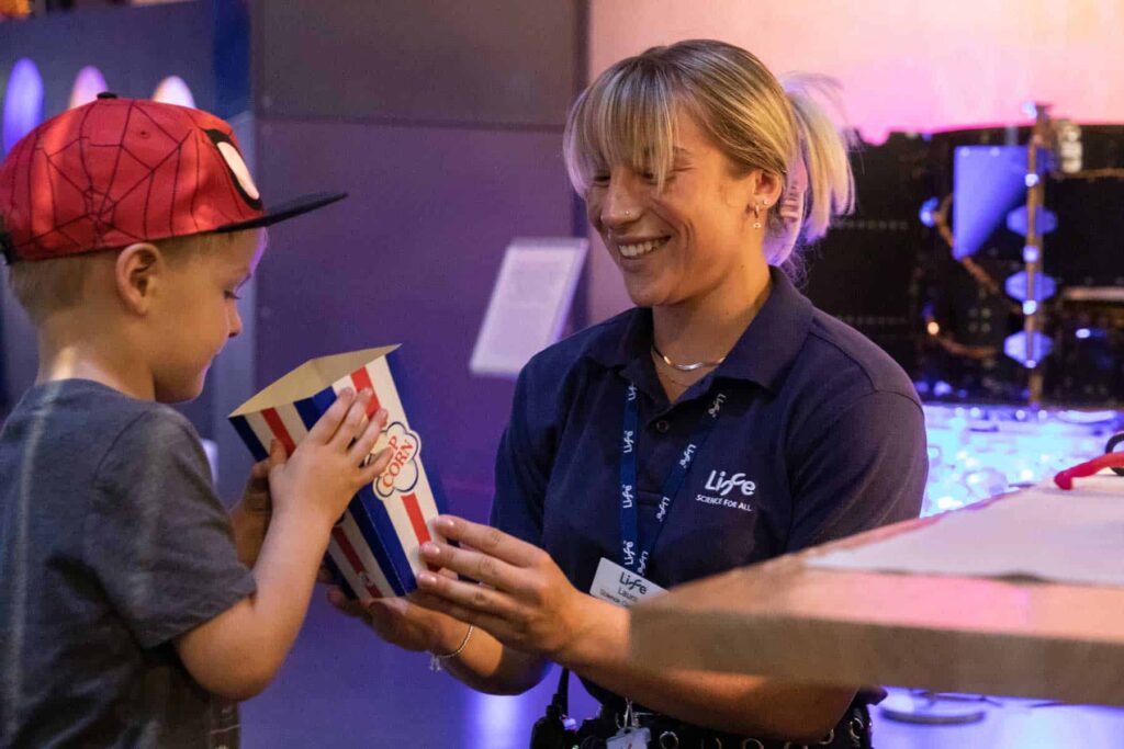 Life has many jobs roles including hosts, who support with the operations of the science centre