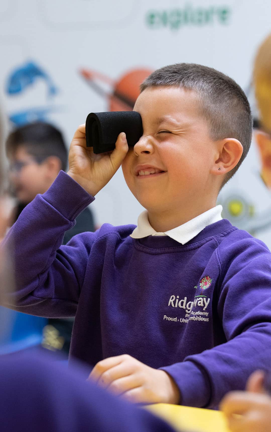 School student in a Living in Space Education Workshop.