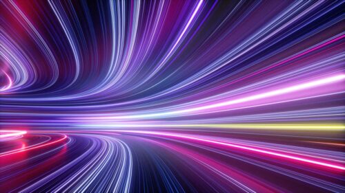 Students will explore the beauty and wonder of light, such as these multi-coloured ultra violet rays on this schools' workshop.