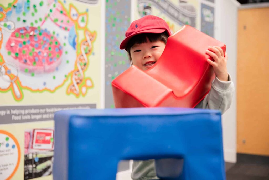 Little girl enjoying soft play at a Life Science Centre Pre-School Day
