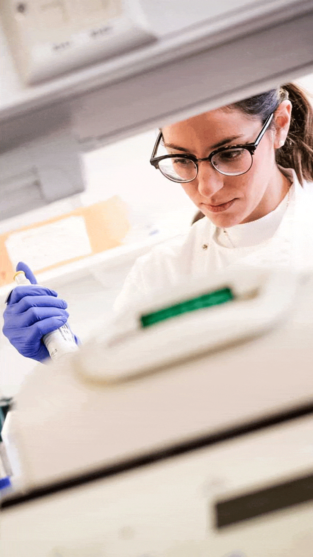 A Newcastle University research scientist working onsite at The International Centre for Life.