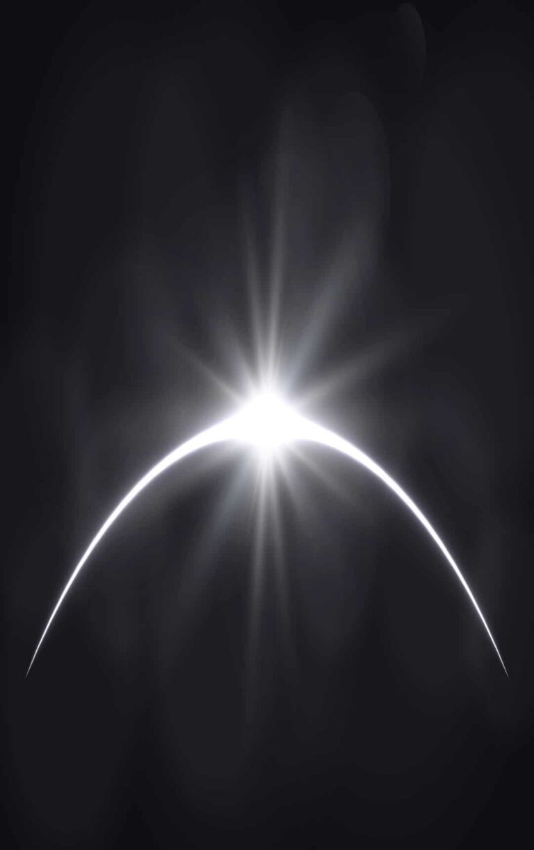 Sun eclipse. Solar ring on dark backdrop. Planet with sun rays. Abstract light effect. White glow in space. Earth horizon with lights. Realistic sunrise with glares. Vector illustration stock illustration