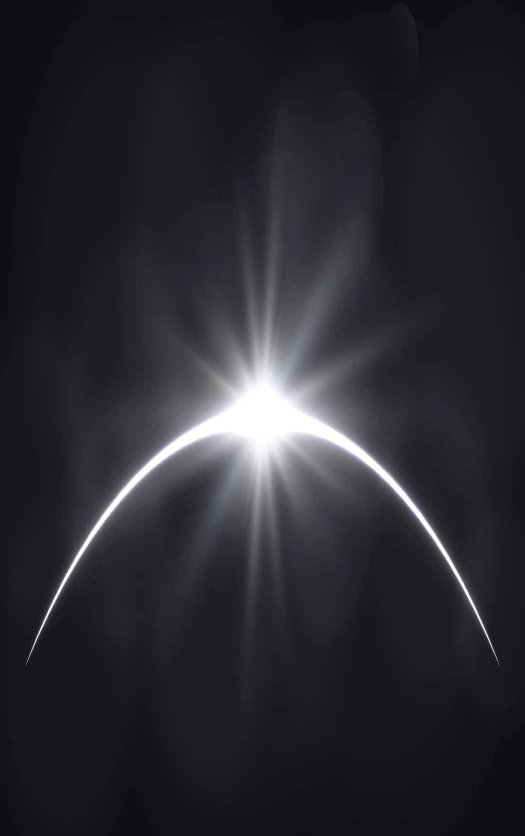 Sun eclipse. Solar ring on dark backdrop. Planet with sun rays. Abstract light effect. White glow in space. Earth horizon with lights. Realistic sunrise with glares. Vector illustration stock illustration
