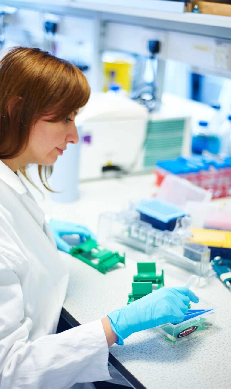 Scientist working on cutting-edge research in laboratory setting in Centre for Life.