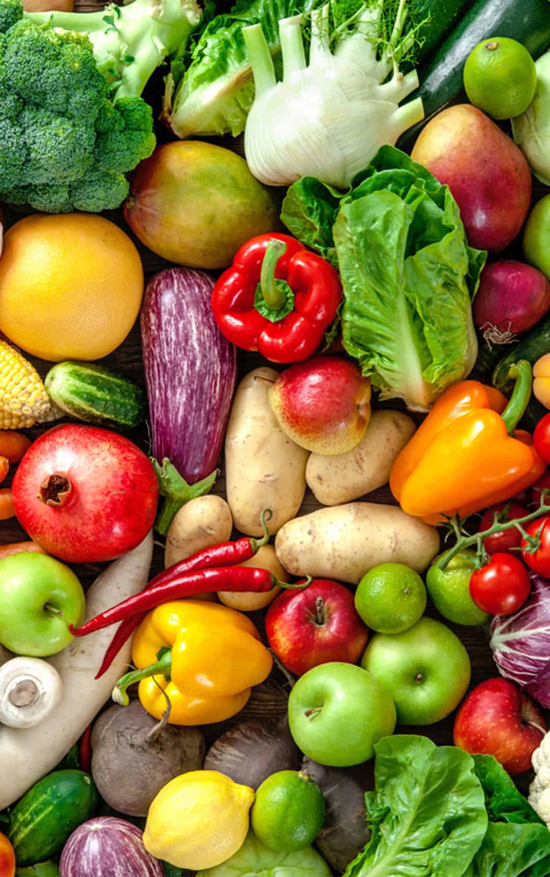 Fresh medley of fruit and vegetables
