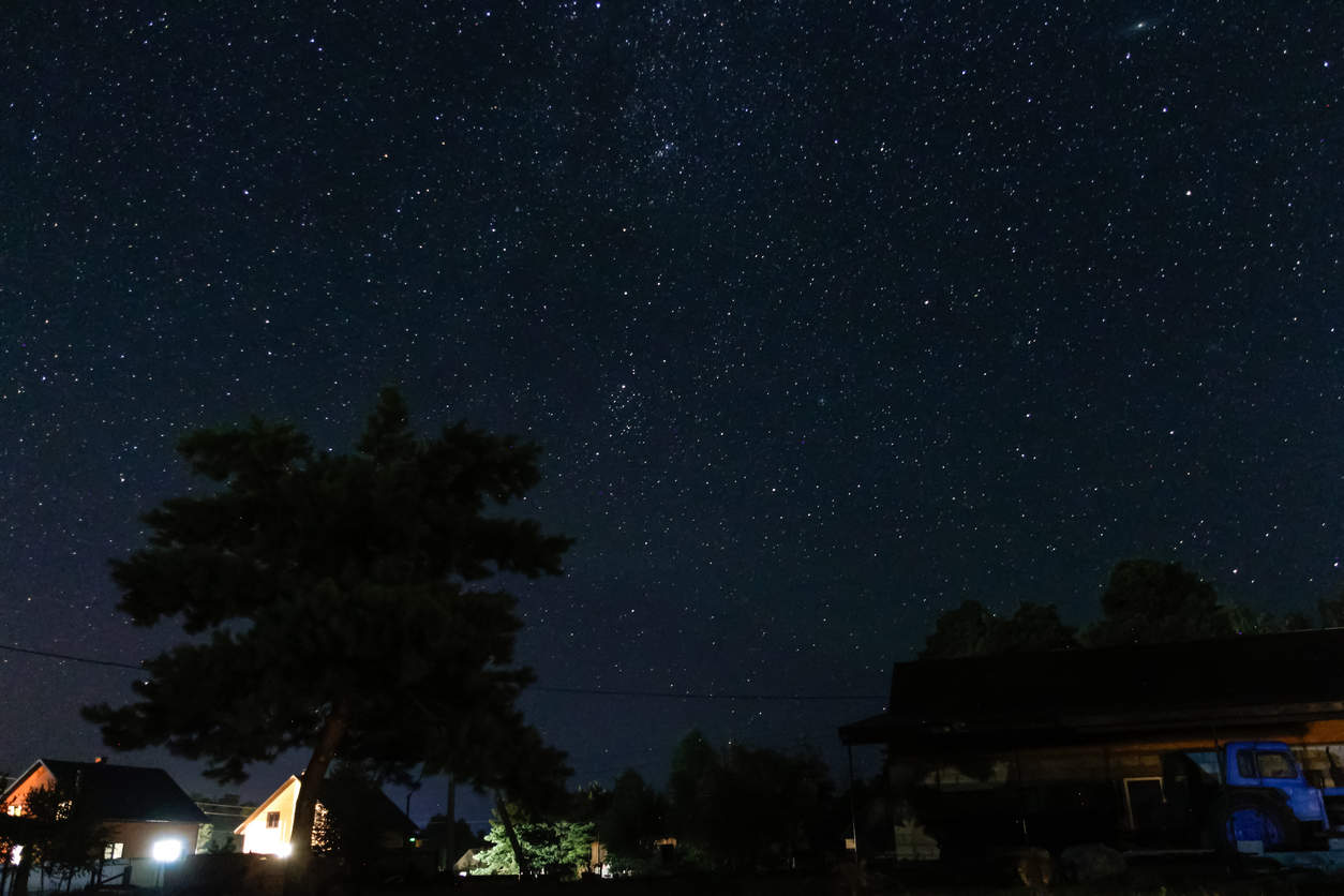 City sky at night.