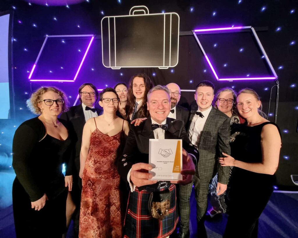 The Life team on stage at the North East Tourism Awards 2023.