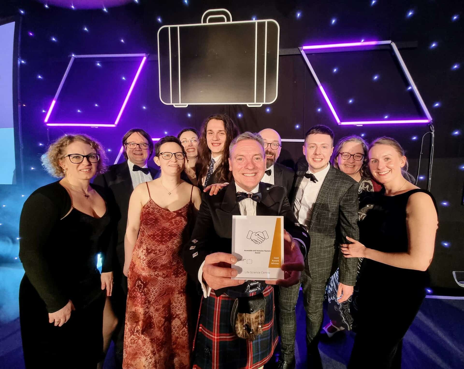 The Life team on stage at the North East Tourism Awards 2023.