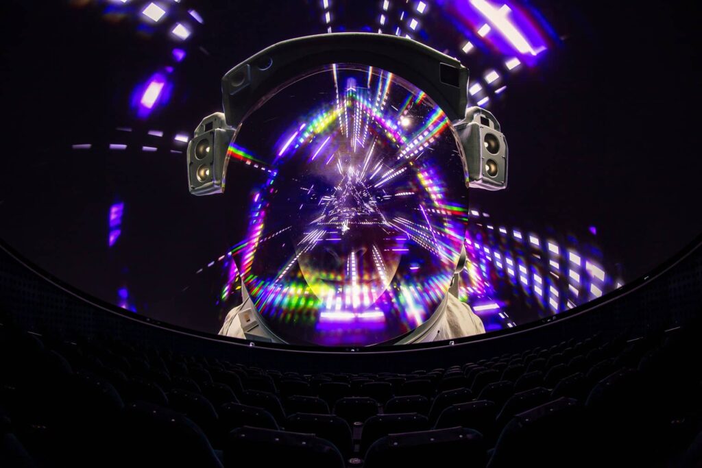 Fisheye still from The Dark Side of the Moon Planetarium Show.