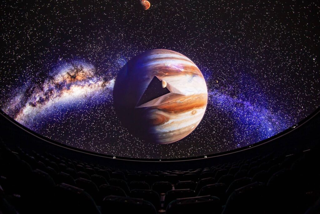 Fisheye still from The Dark Side of the Moon Planetarium Show.