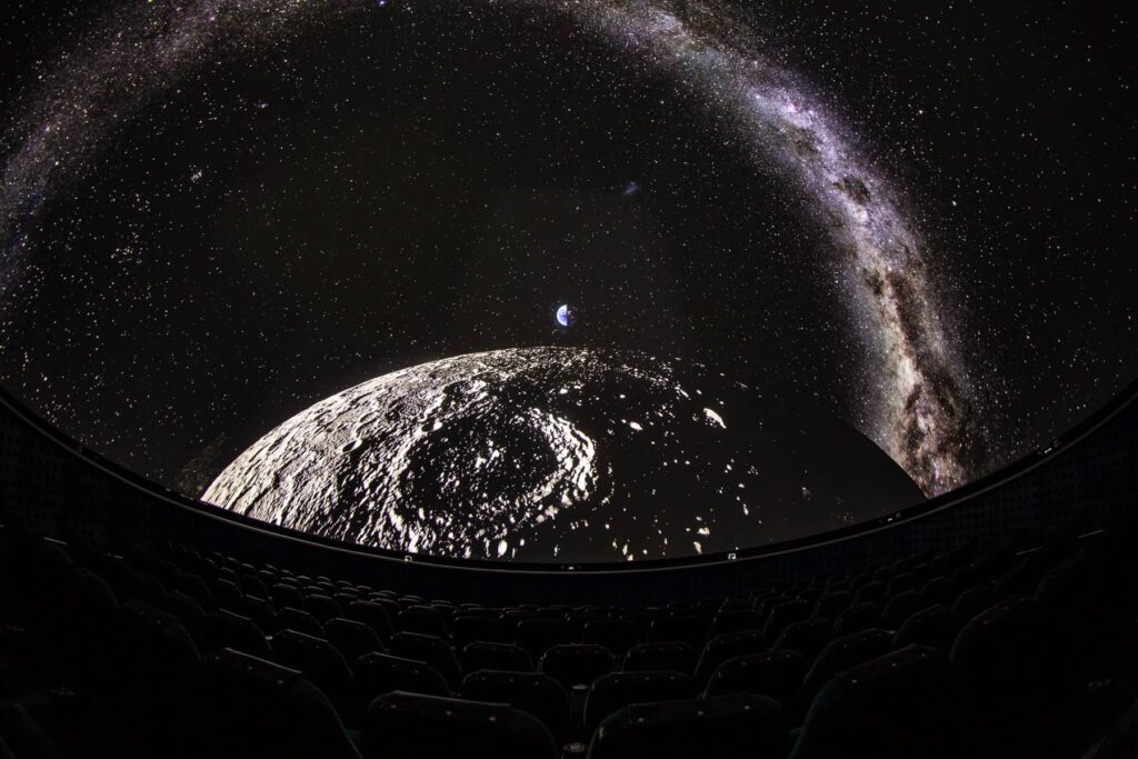 Fisheye still from The Dark Side of the Moon Planetarium Show.