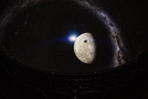 Fisheye still from The Dark Side of the Moon Planetarium Show.