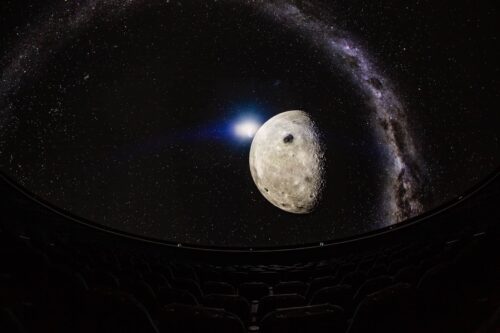 Fisheye still from The Dark Side of the Moon Planetarium Show.