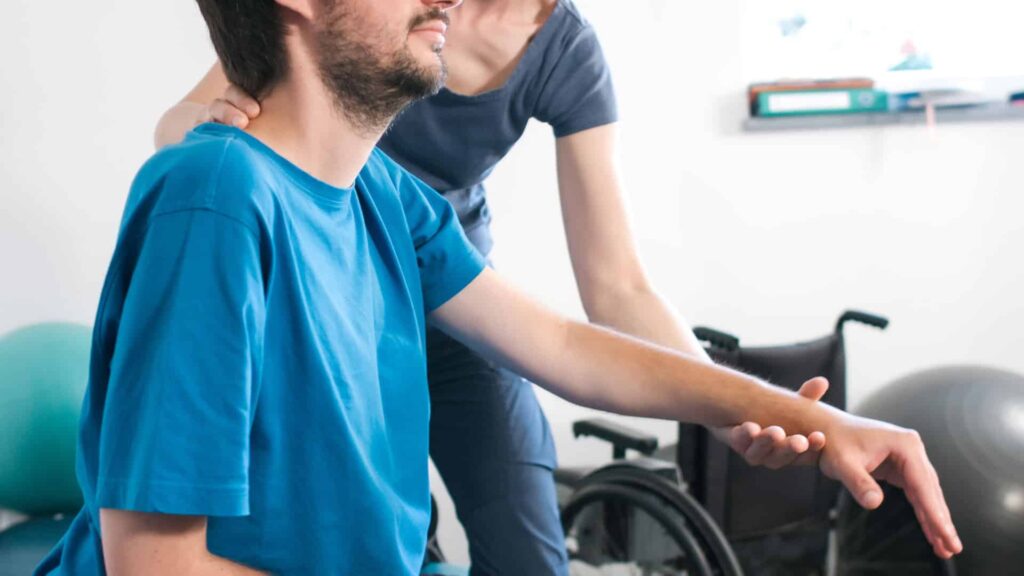 Muscular Dystrophy patient at onsite Life research facility, ran by the NHS and Newcastle University. 