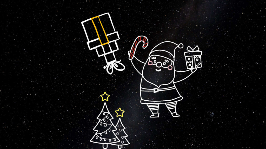 Starry background from festive skies planetarium show.