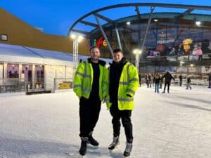 Ice hockey players on Life's seasonal ice rink.