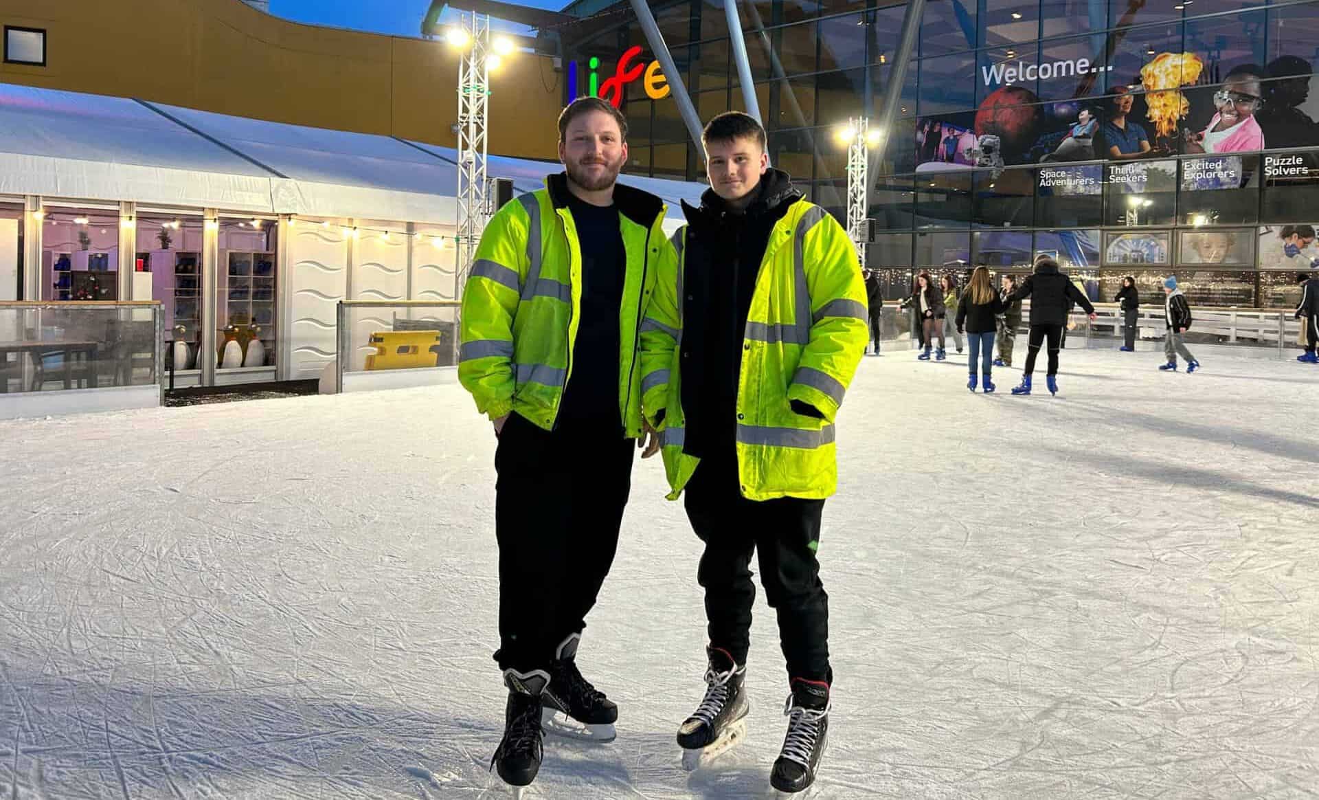 Ice hockey players on Life's seasonal ice rink.