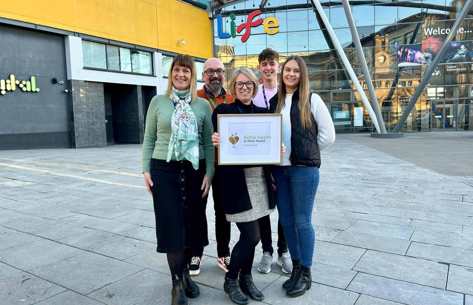 Centre For Life Team With The Better At Health Gold Award