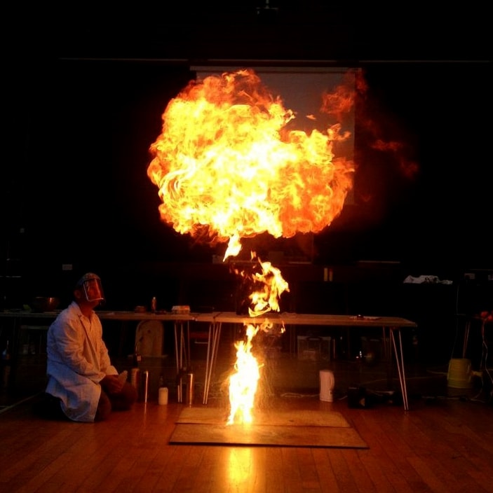 Fireball explosion during rocket show - coming to Life for February half term.