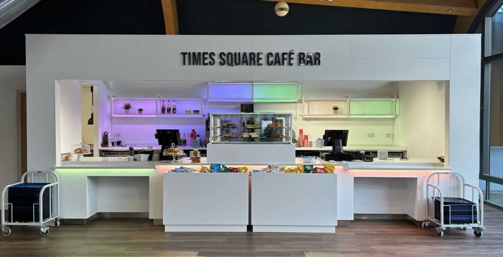 Times Square Café inside Life Science Centre food and drink area pack lunch area