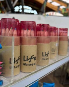 Life Gift Shop products branded with Life Science Centre logo