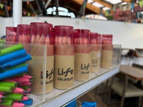 Life Gift Shop products branded with Life Science Centre logo