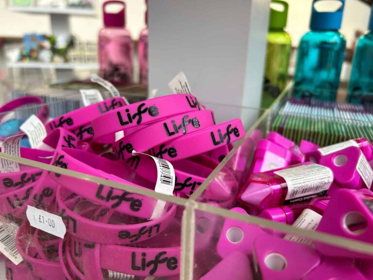 Life Gift Shop products branded with Life Science Centre logo