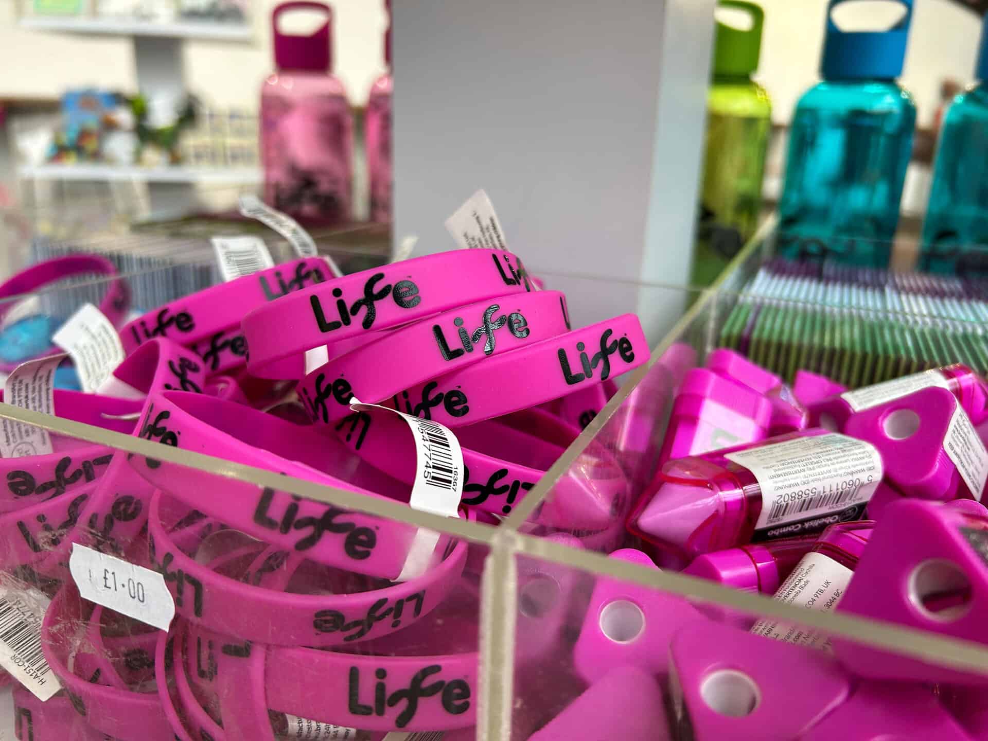 Life Gift Shop products branded with Life Science Centre logo