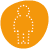 Person cut out icon.