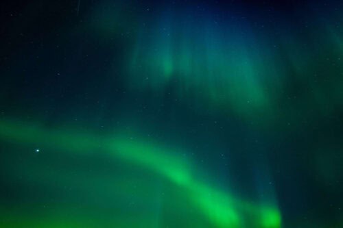 Northern lights (Aurora borealis) in the sky