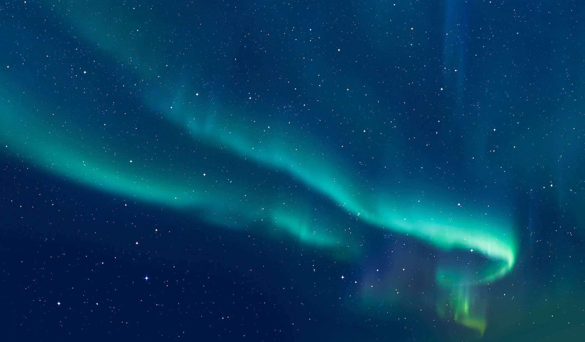 Northern lights (Aurora borealis) in the sky