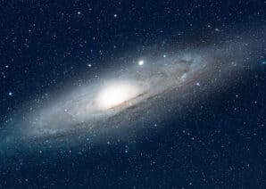 Andromeda Spiral Galaxy On A Starry Night
