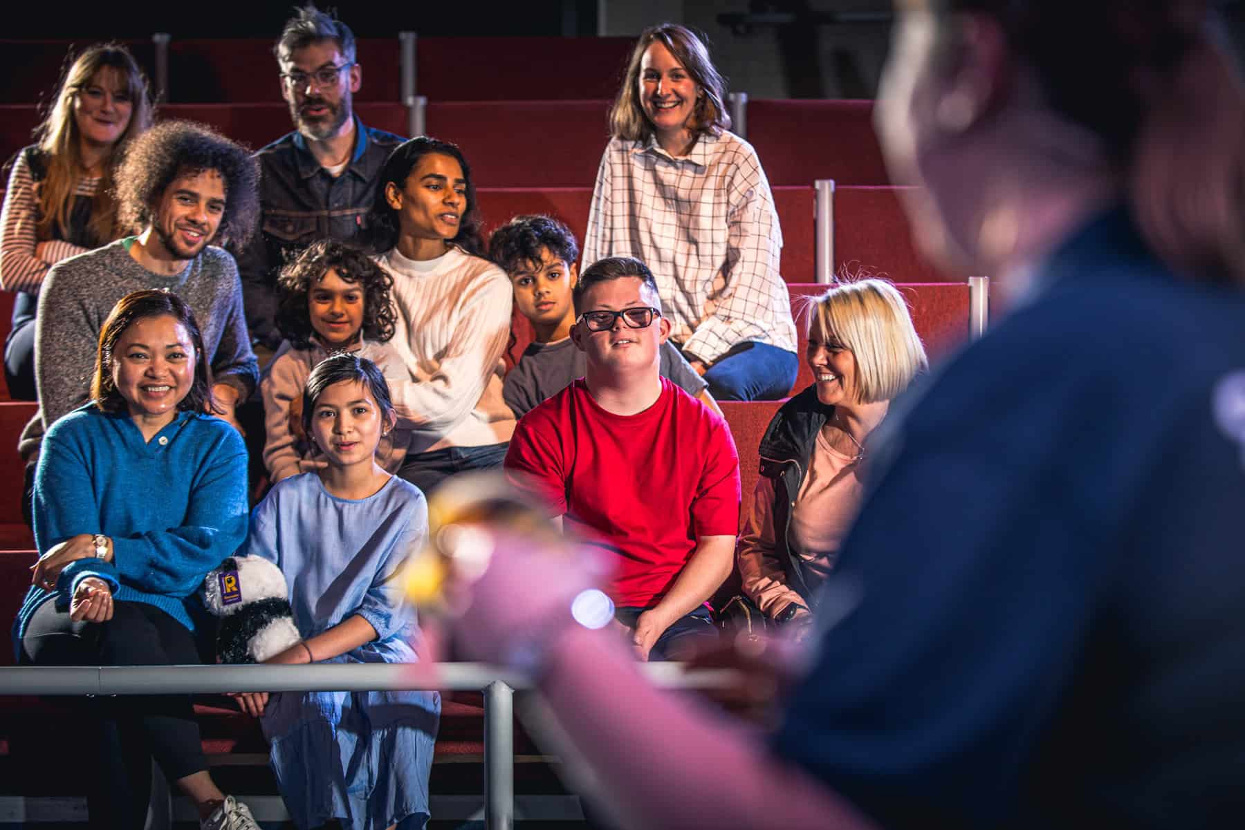 Explainer delivering presentation in Science Theatre.