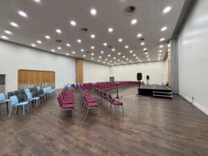 Scotswood suite set up for a conference at The Centre for Life in Newcastle.