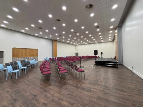 Scotswood suite set up for a conference at The Centre for Life in Newcastle.