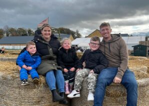The Tanner family who have benefited from treatment on the Centre for Life site.