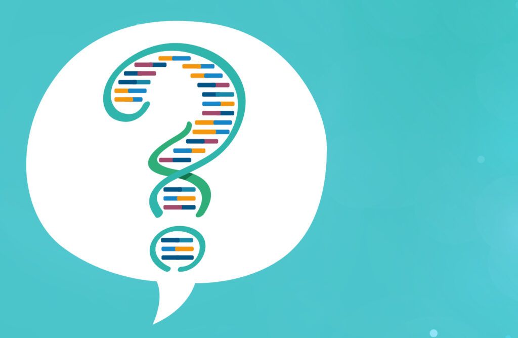 DNA Strands in a Question Mark