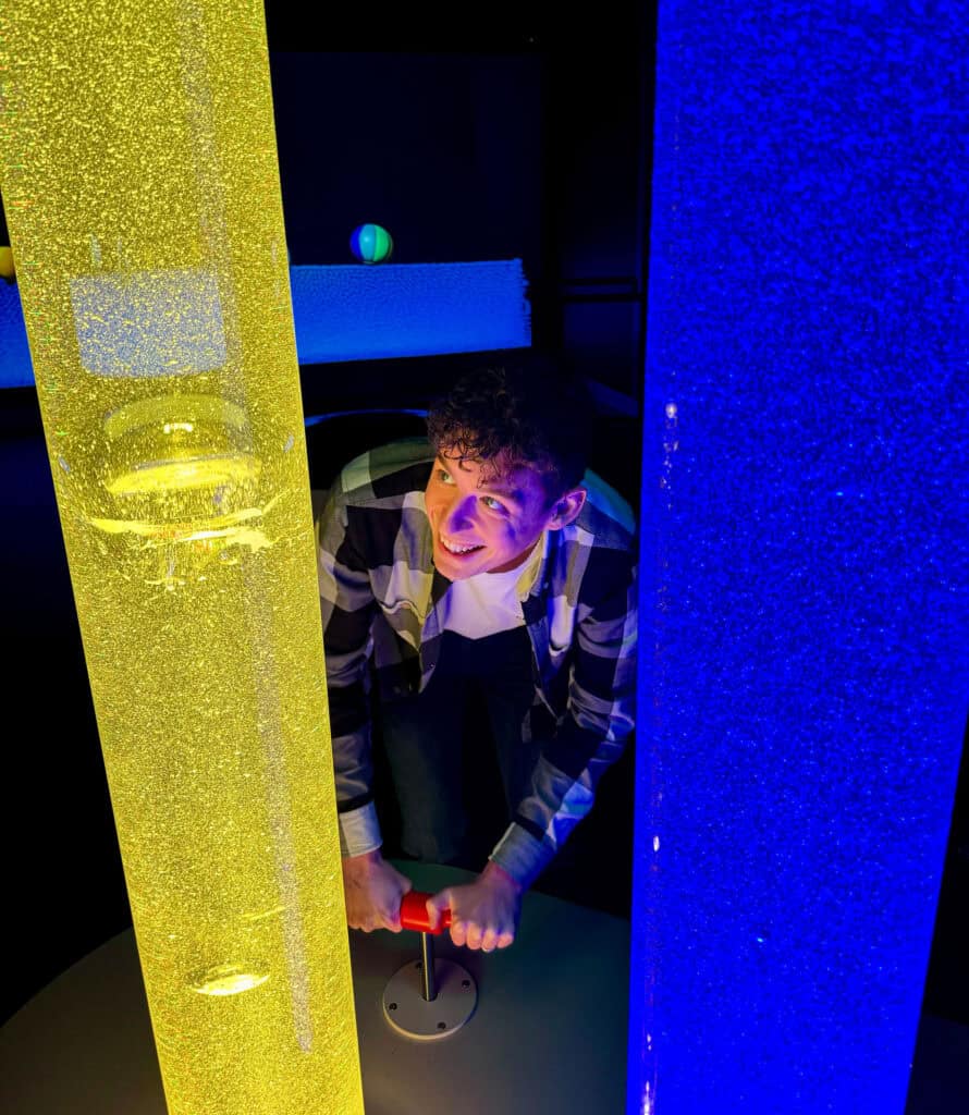 Hands-on lightbox exhibition.