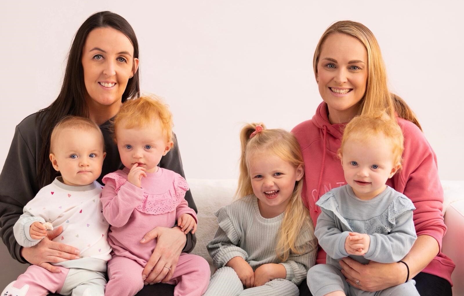 Lindsey with parter Laura and four children, who were born thanks to fertility treatment at the NHS Fertility Centre, which operates at The Centre for Life.