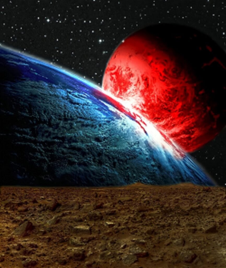 Planetary landscape.