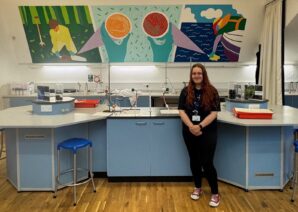 Amy Lucas in Centre for Life laboratory