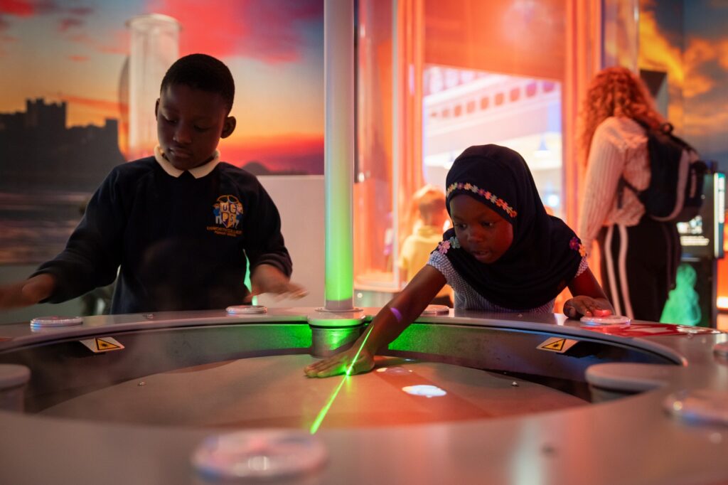 Students in Lightbox exhibition at Centre for Life.