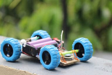 Radio Controlled Car Built At Home Kept On A Natural Light And Background