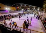 Overhead photo of Newcastle's outdoor ice rink.