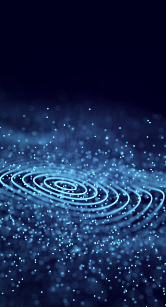 Particles bouncing on waves