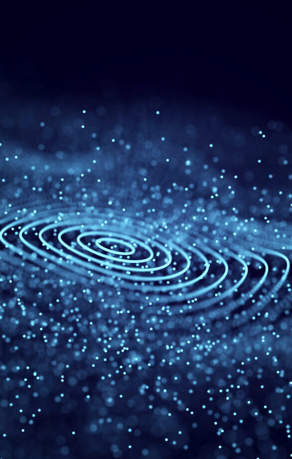 Particles bouncing on waves