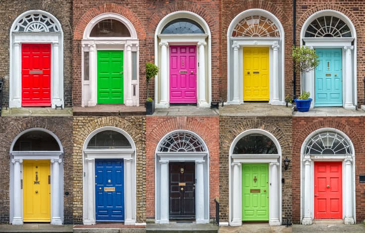 Colourful Collection Of Doors In Dublin, Ireland