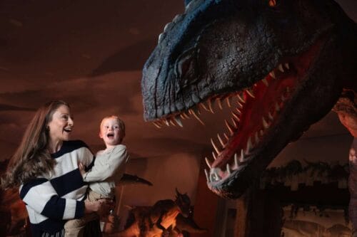 Allosaurus with mum and son